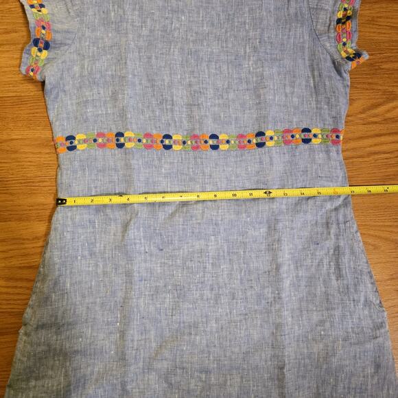 Uncle Frank Women's Spring Blue Linen Tunic Dress Size XS Pockets *Tag Removed - Picture 10 of 11